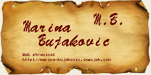 Marina Bujaković vizit kartica